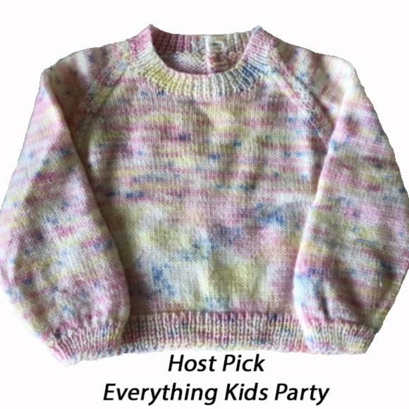 Home made Other - Handmade 100% wool baby knitted sweater and bonnet